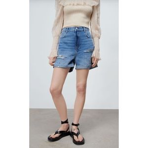 Zara The 90s Bermuda Denim Shorts